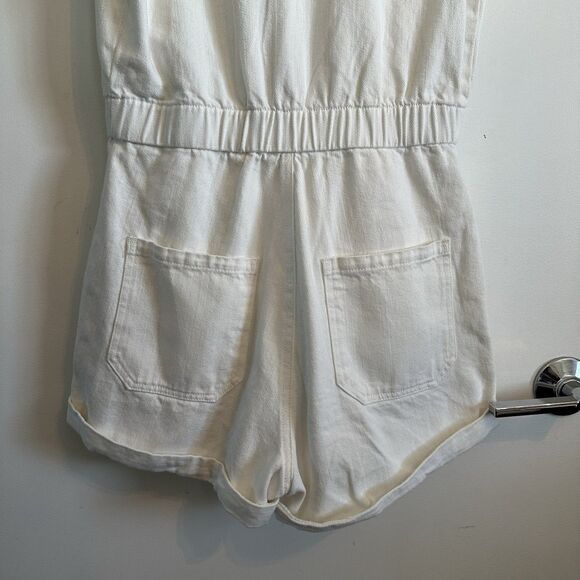 Show Me Your Mumu Cannon Denim Romper in Seasalt White – Size XS - Picture 5 of 5